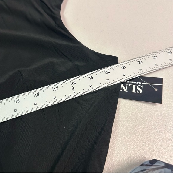 SLNY | Black and Multicolor Dress - Picture 5 of 6